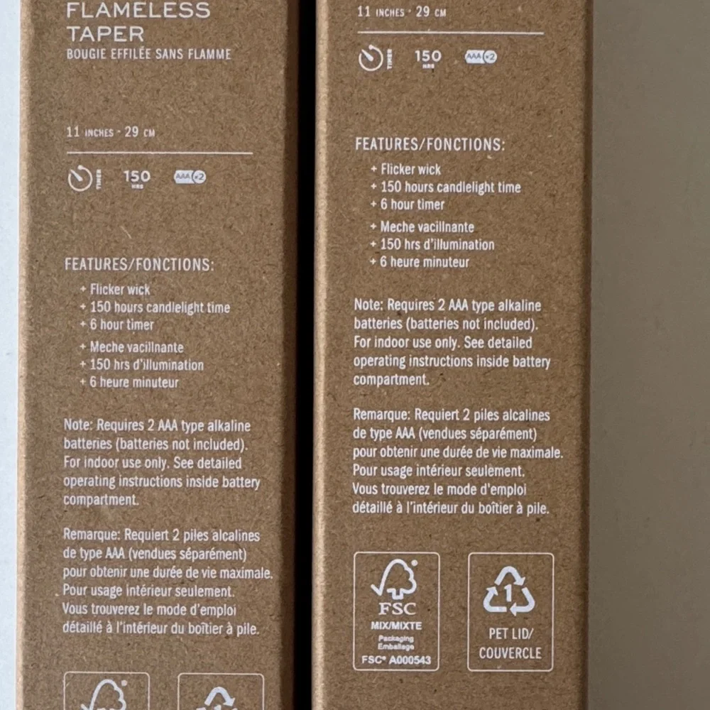 Bundle of two Pottery Barn Cream Spiral Candles - Picture 3 of 7